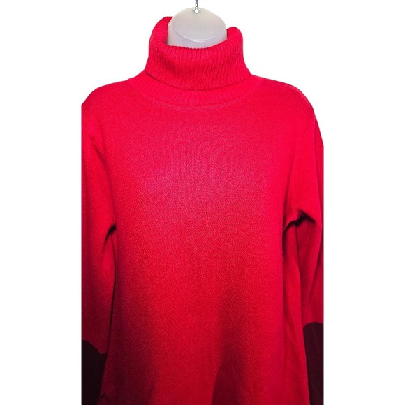 Royal Robbins Westlands Funnel Neck Merino Wool Blend LS Red Sweater Size Large - Picture 6 of 9